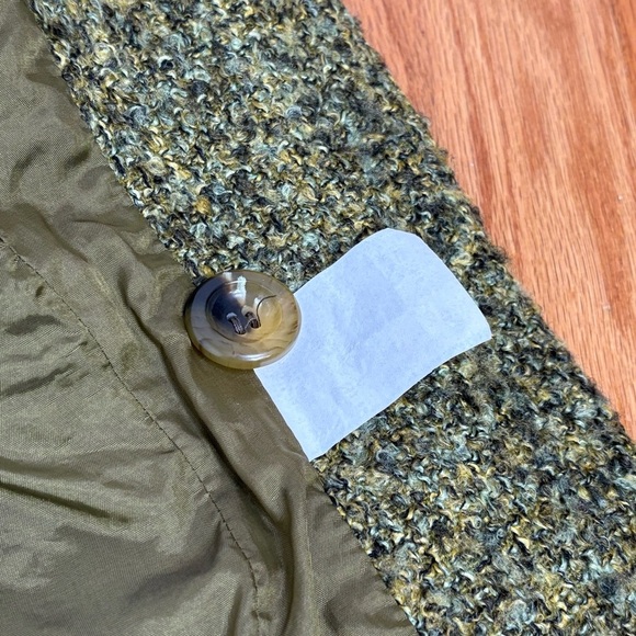 LOUBEN Canada Moss Green Wool Blend Tweed Suit Blazer Jacket 4 Academia Classic - Picture 14 of 16